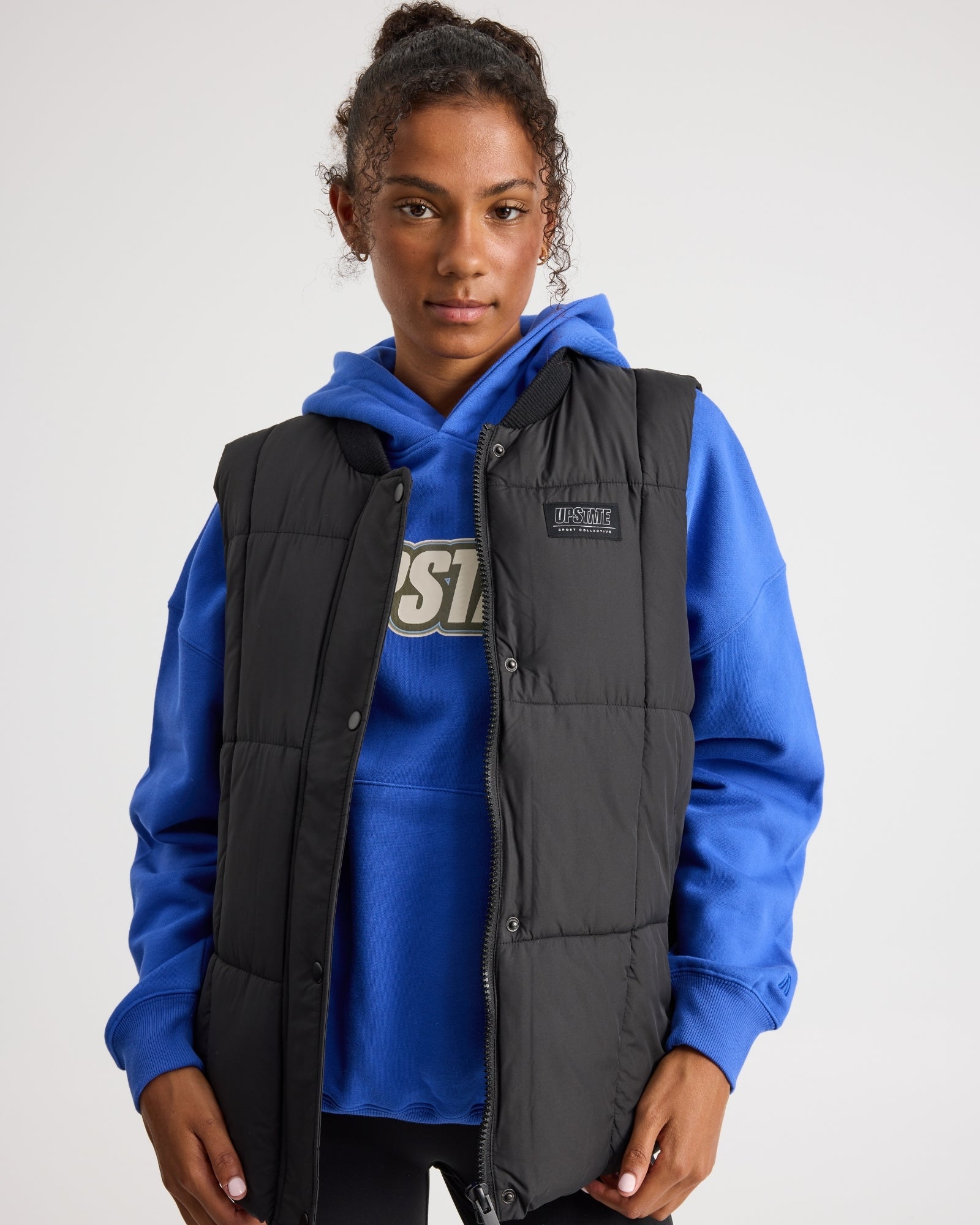 Oversized Puffer Vest - Black – Upstate Sport