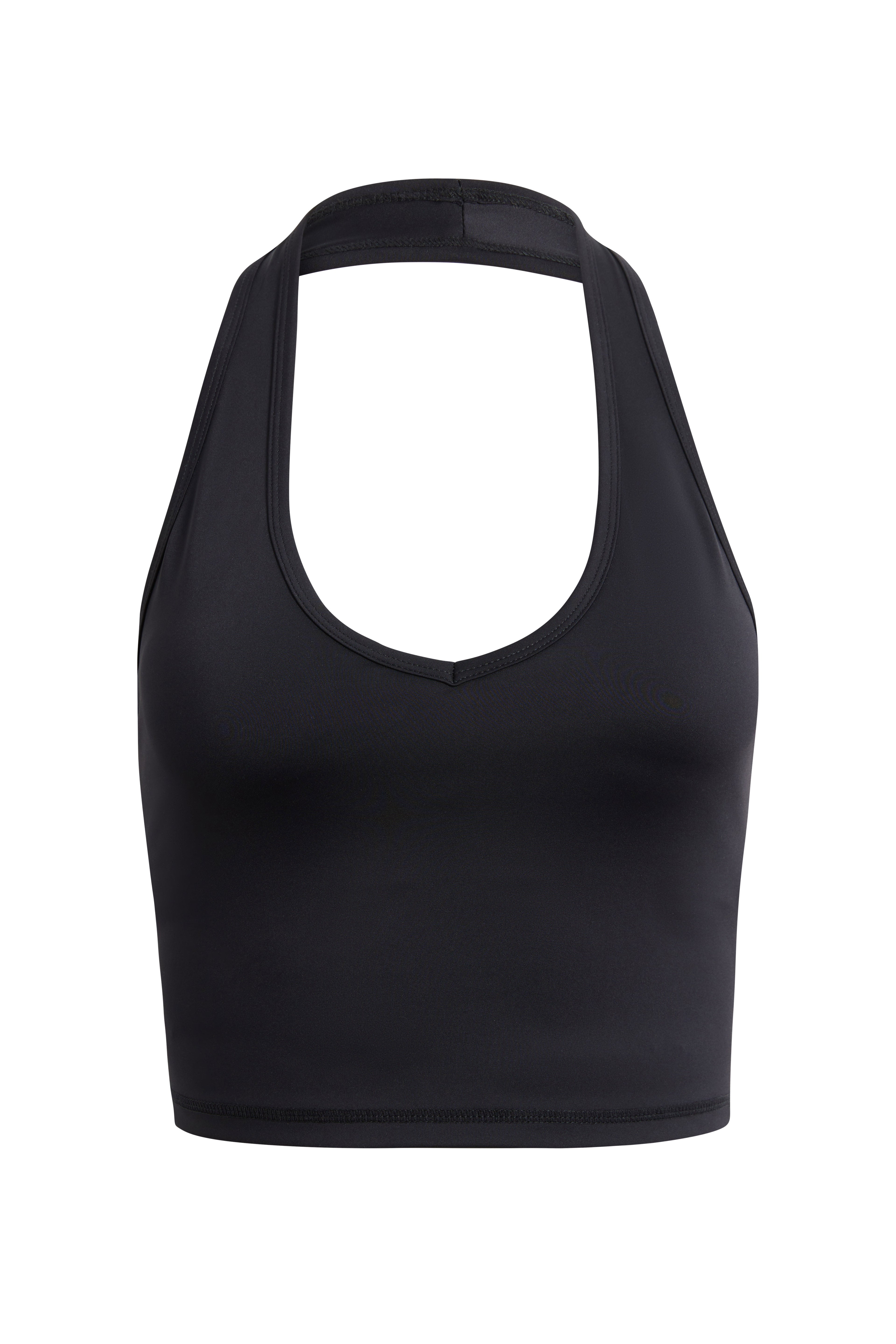 Black sports bra on a white background