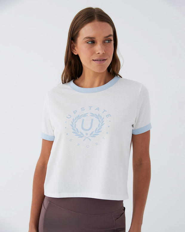 Ringer T-Shirt- Vintage White Coastal