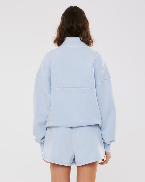 Player 1/4 Zip Crew - Powder Blue