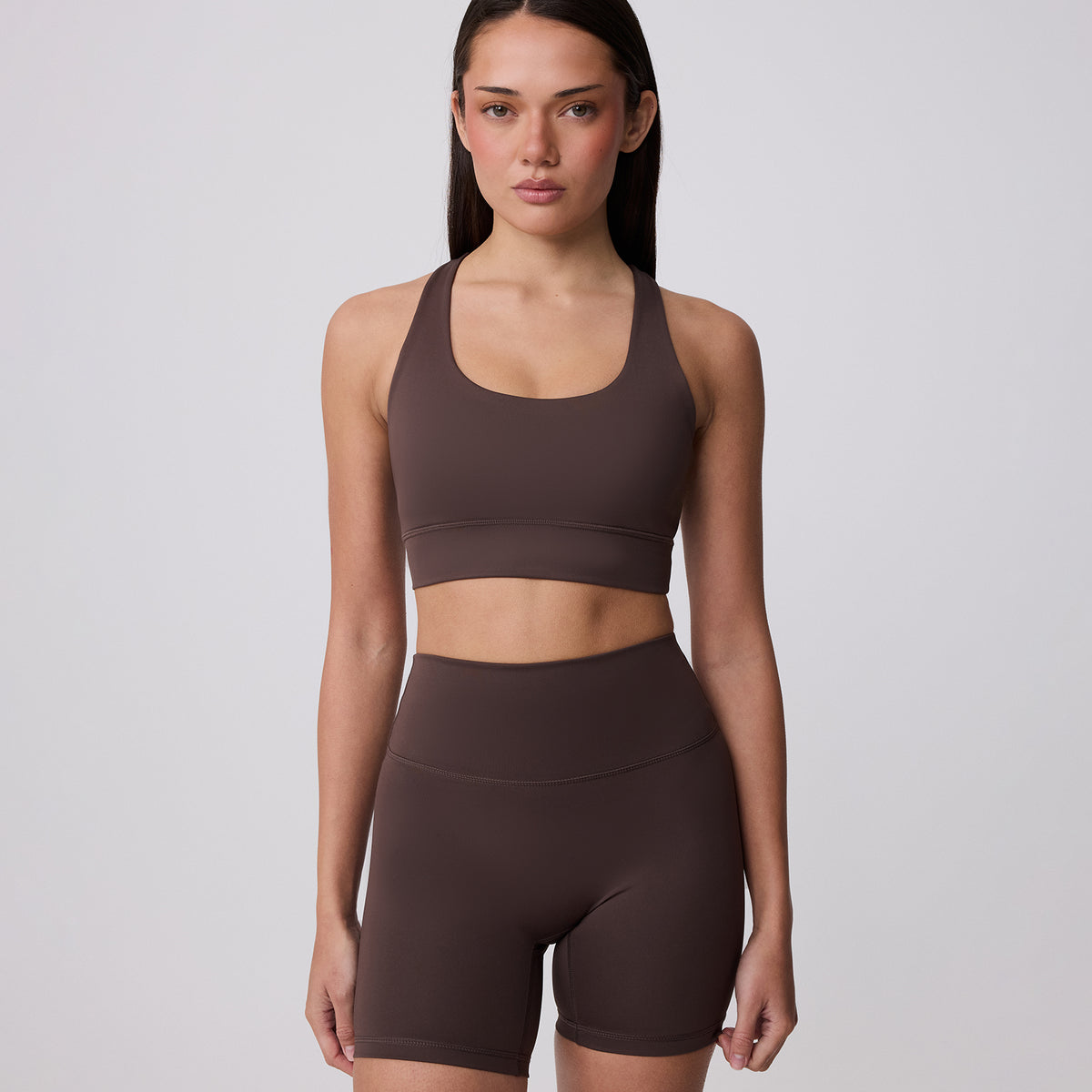 Contour+ Mesh Back Crop - Ground Coffee – Upstate Sport