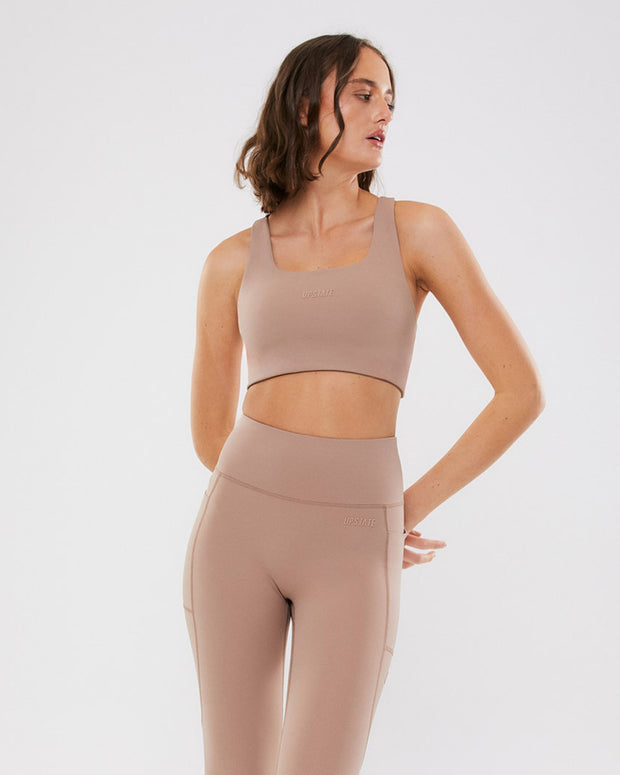 Racer Back Crop - Mocha