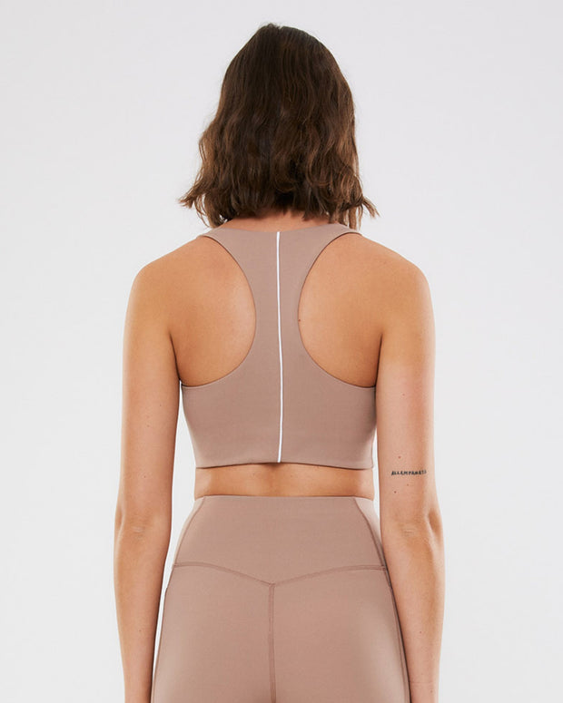 Racer Back Crop - Mocha