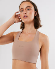 Racer Back Crop - Mocha