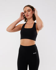 Racer Back Crop - Black