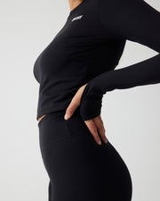Butter LS Crop - Black