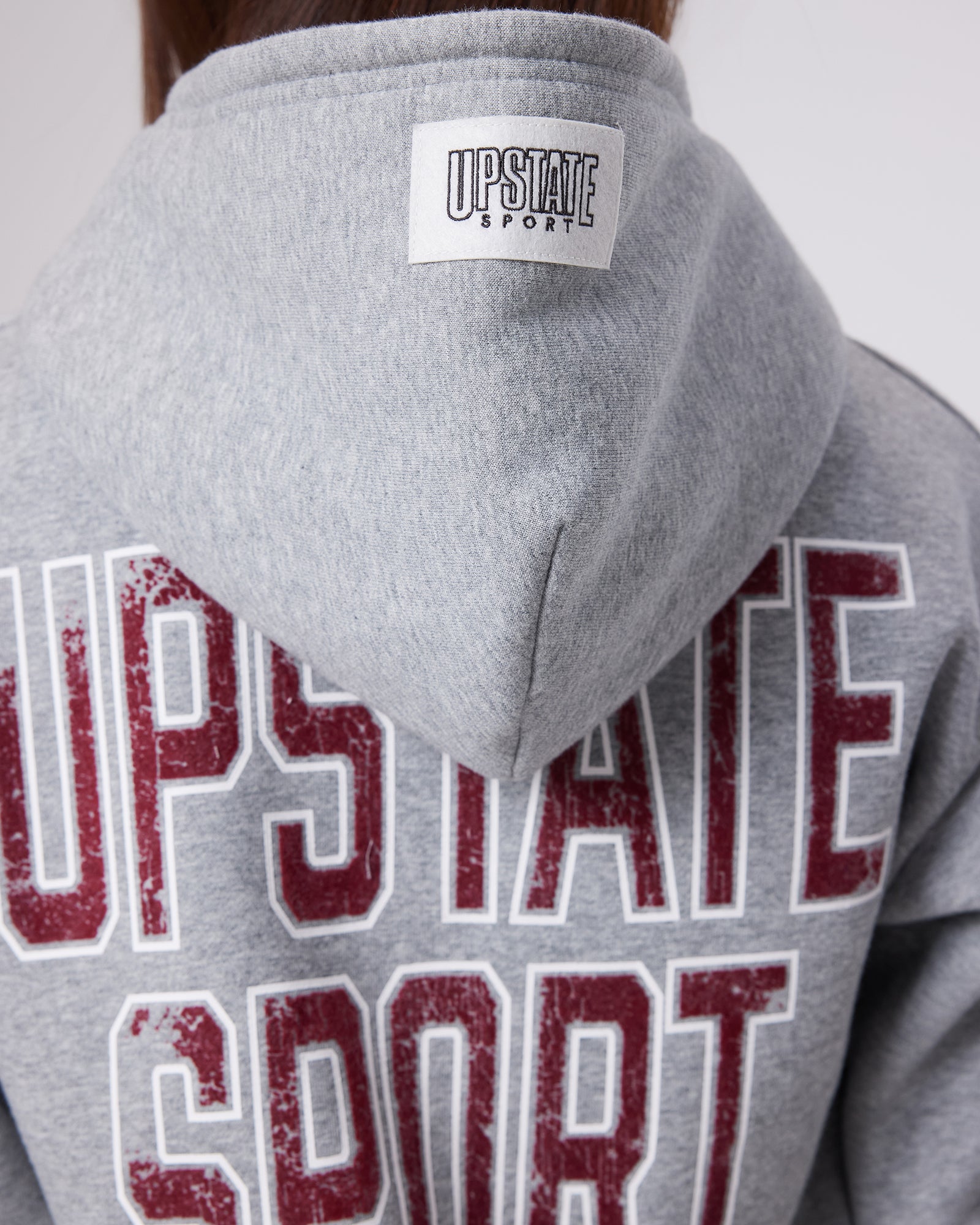 Zip Through Hoodie Grey Marle | Women's Zip Hoodie – Upstate Sport