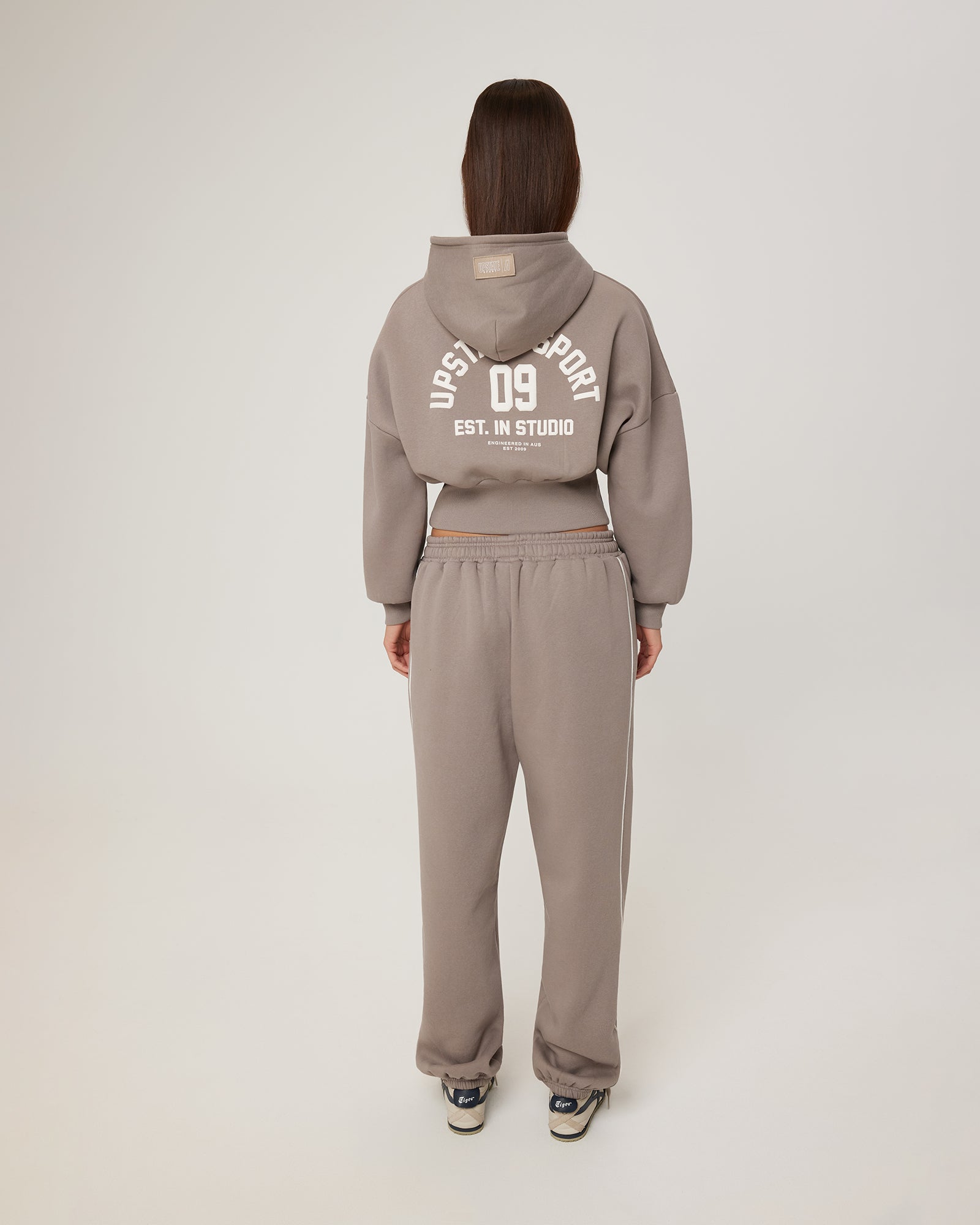 Cropped Zip Through Hoodie Cinder | Women's Cropped Zip Hoodie