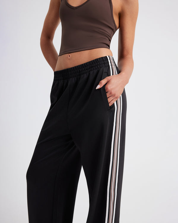 Wide Leg Knit Pant - Black