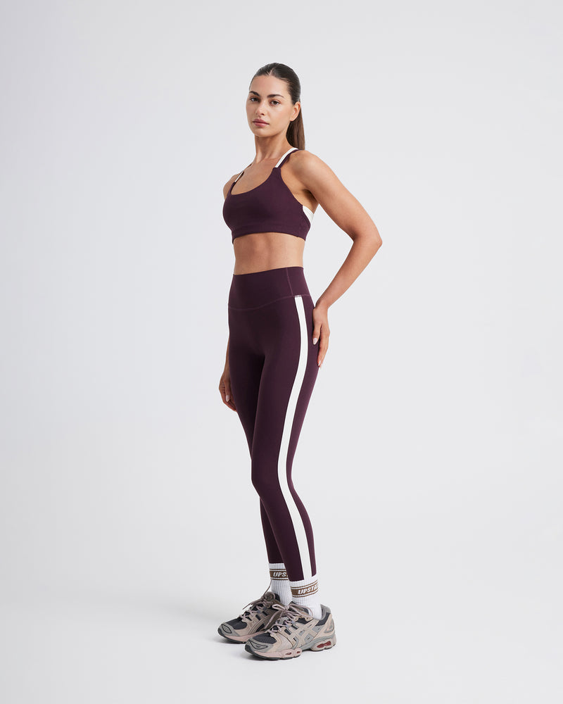 Air Sculpt 7/8 Stripe Tight - Merlot