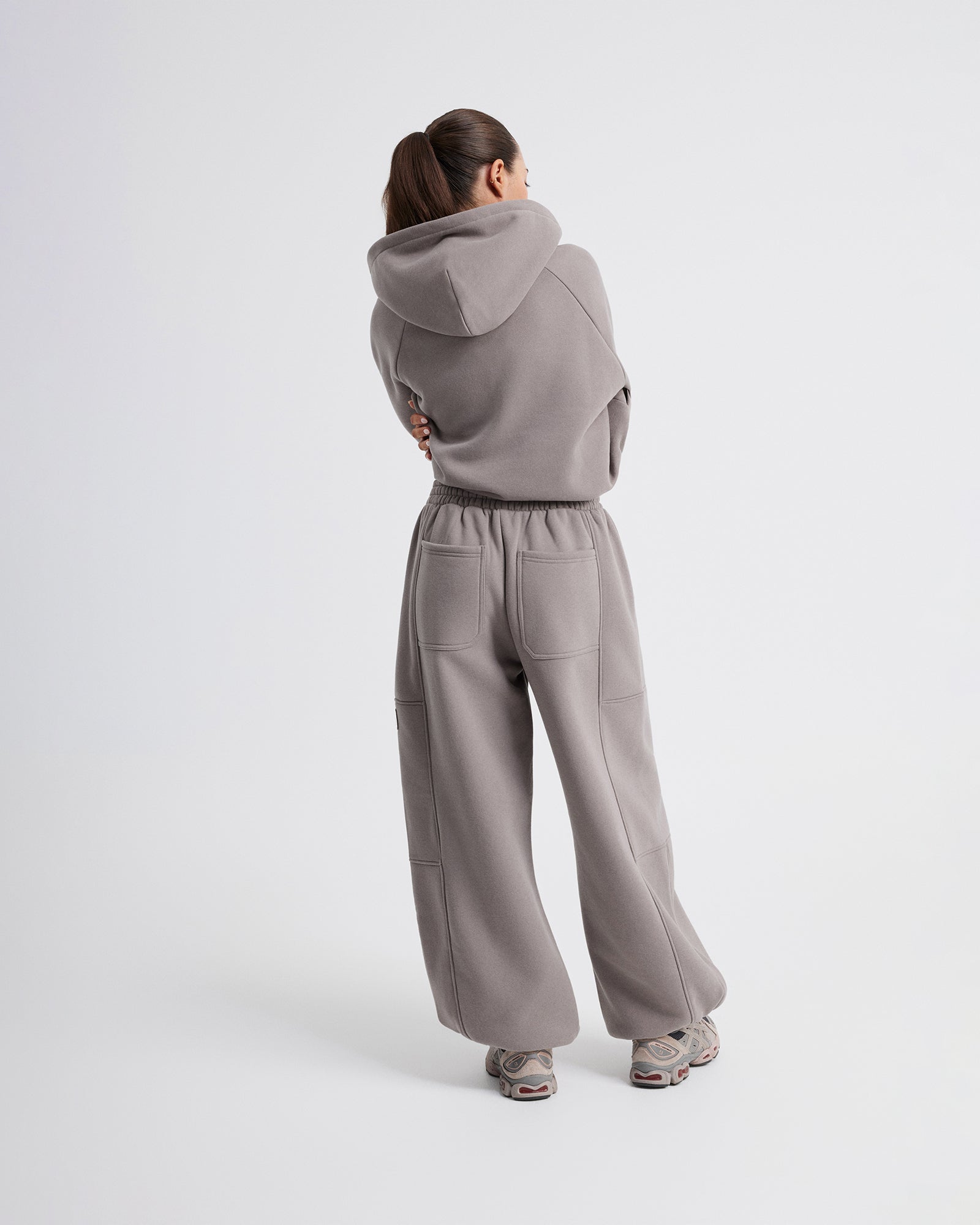 Plush Cropped Half Zip Hoodie - Cinder – Upstate Sport