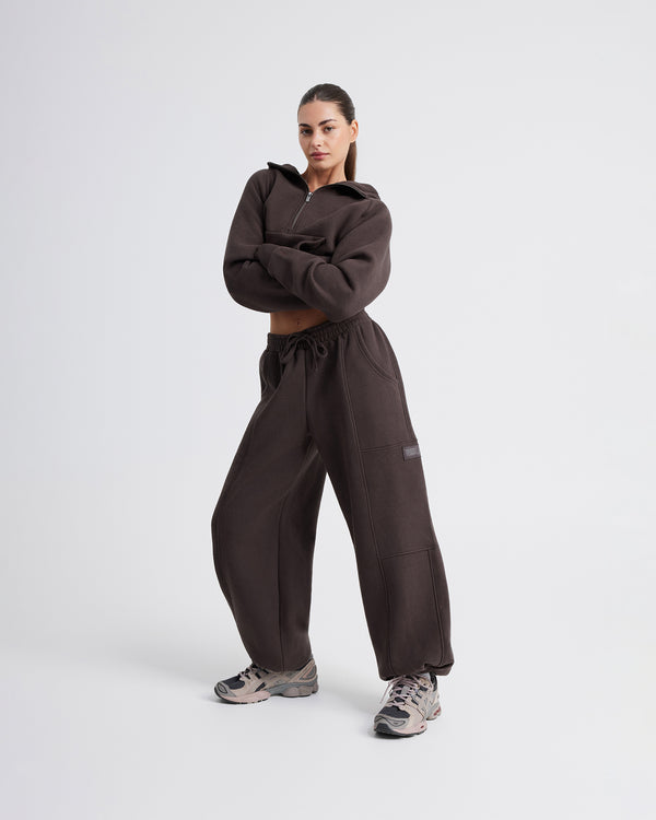 Plush Barrel Track Pant - Espresso