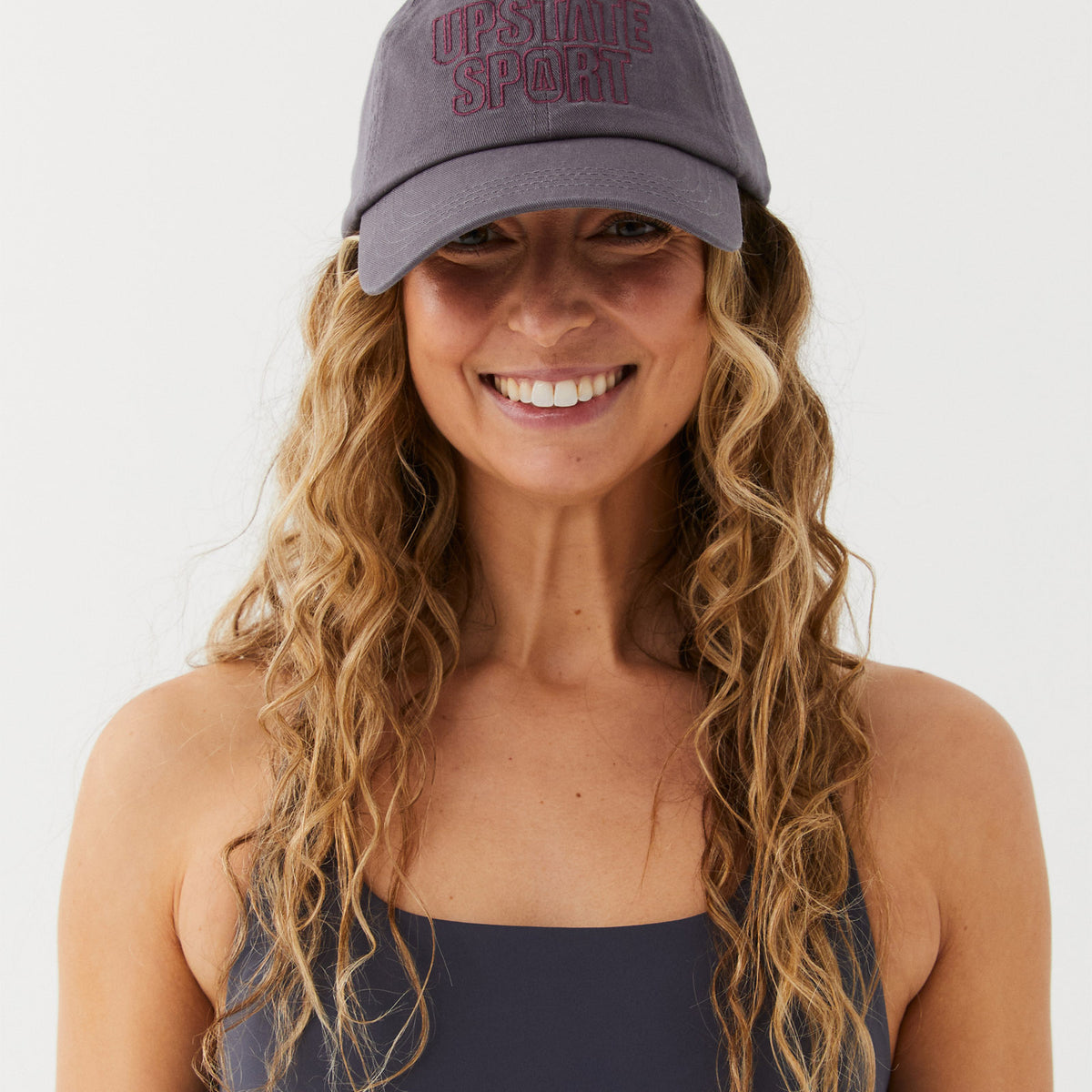 Side Line Cap - Slate / Cherry – Upstate Sport