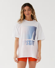 Hustle Tee - White / Fade