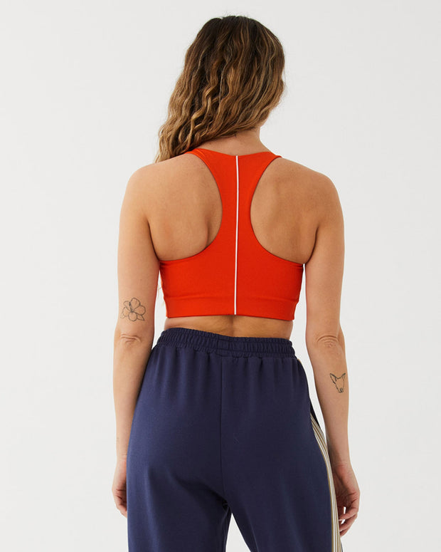 Racer Back Crop - Flame Red