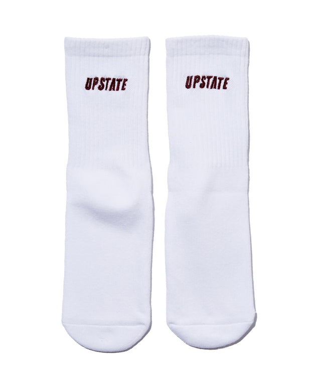 Crew Sock - White / Cherry Arrow