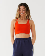 Racer Back Crop - Flame Red