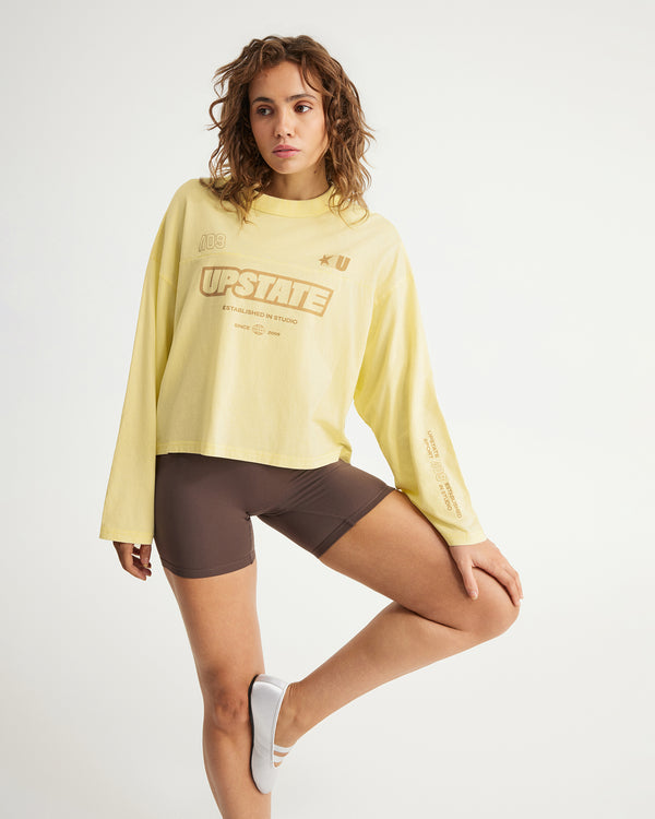 Retro Sport Long Sleeve Tee - Lemonade