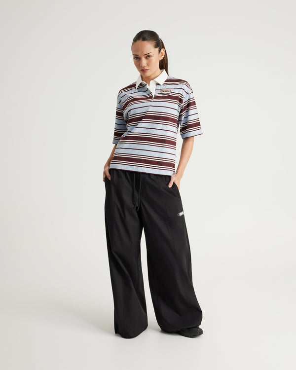 Stripe Rugby Top - Blue Haze/Moccha/Vintage White