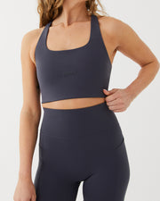 Racer Back Crop - Slate