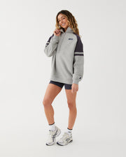 Vital Half Zip Pullover Crew - Grey Marle