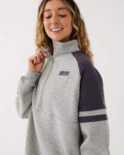 Vital Half Zip Pullover Crew - Grey Marle