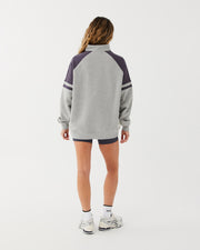 Vital Half Zip Pullover Crew - Grey Marle