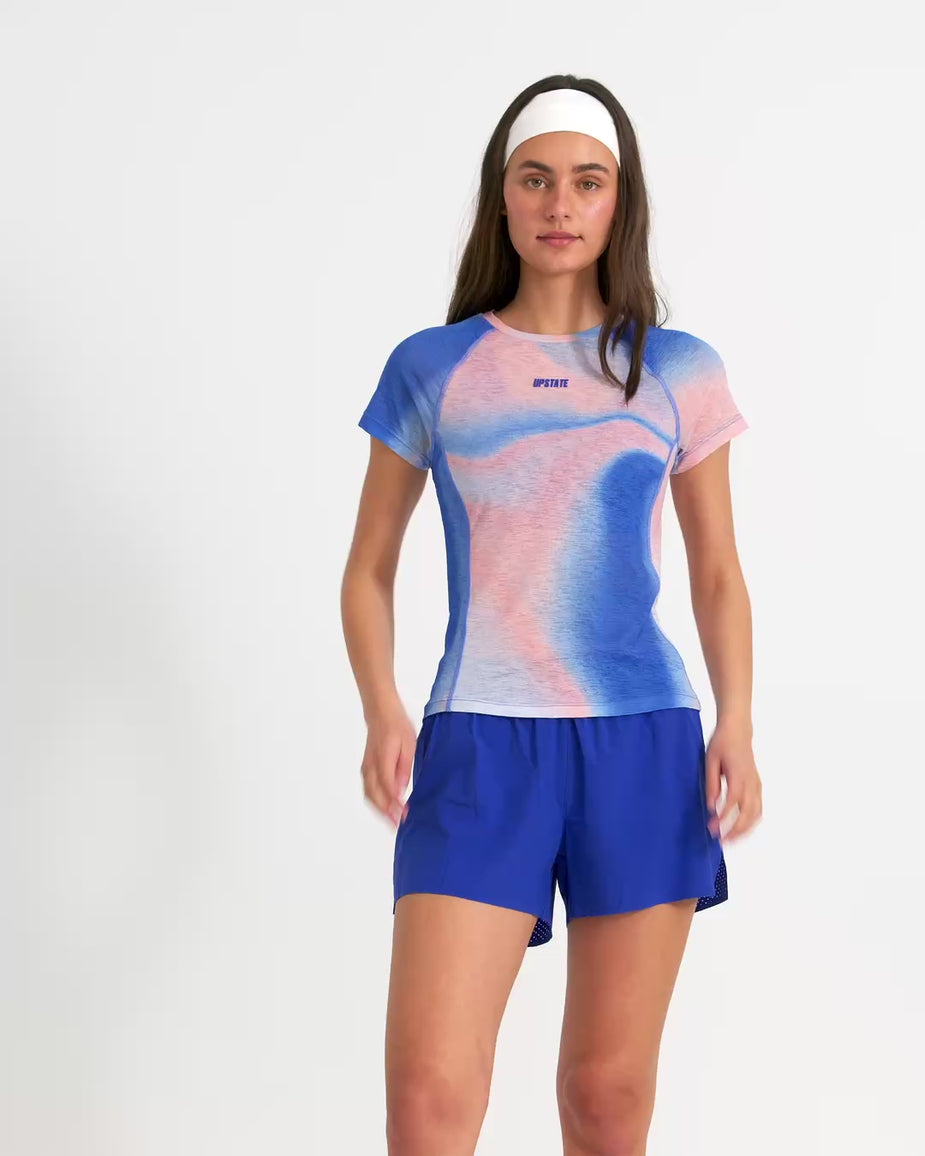 Sheer Sport Mesh Panel Tee Multi | Women's T-Shirt | Upstate Sport