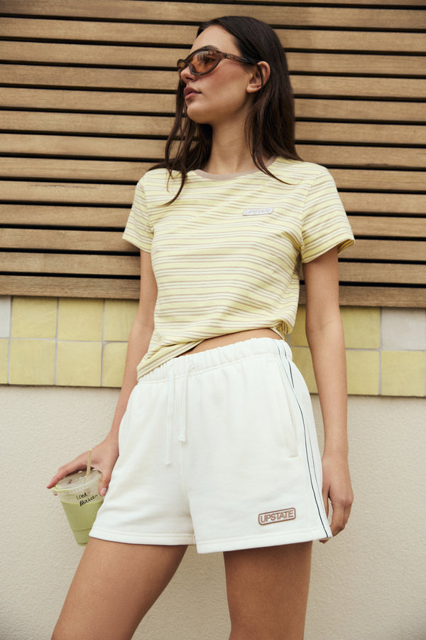Terry Track Short - Vintage White